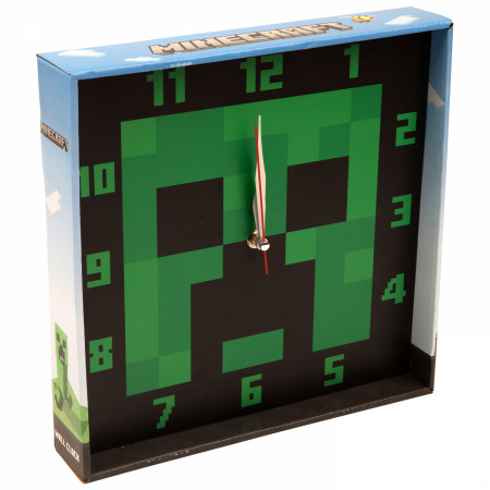 Minecraft Creeper Character Face Wall Clock